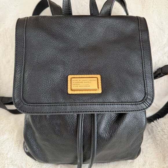 MARC BY MARC JACOBS Black Pebble Leather Backpack main image 8